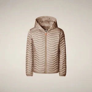 Piumino bambina Xanty beige crema