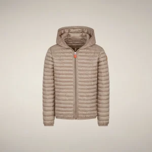 Piumino bambina Rosy beige sabbia