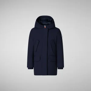 PARKA CON CAPPUCCIO BAMBINA ALLY BLU NAVY