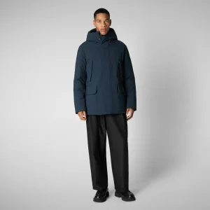 PARKA UOMO ELON IN BLU NERO