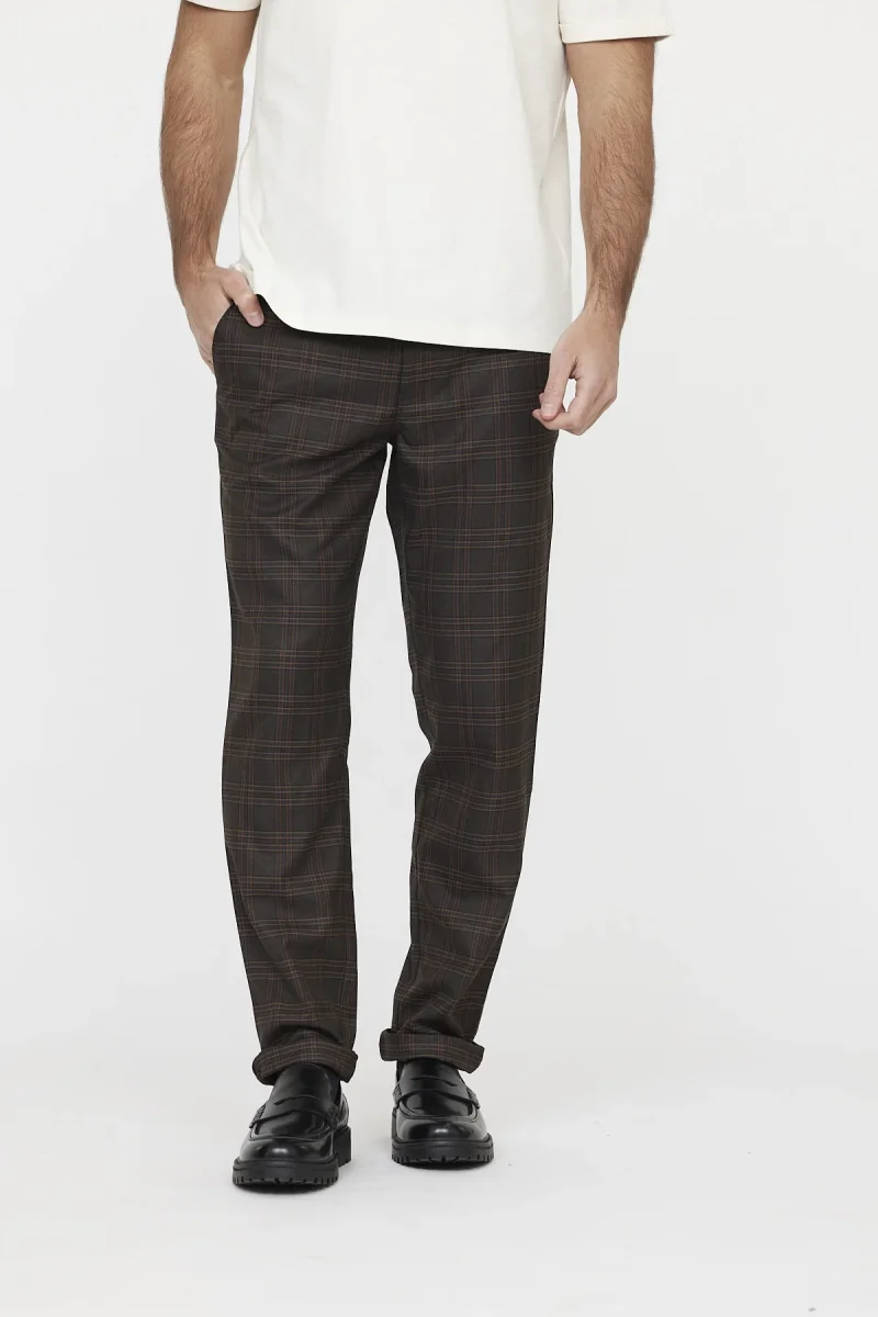Pantalon GLANCE Check brown – Image 3