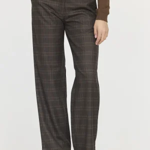 Pantalon JANIS check Dark brown