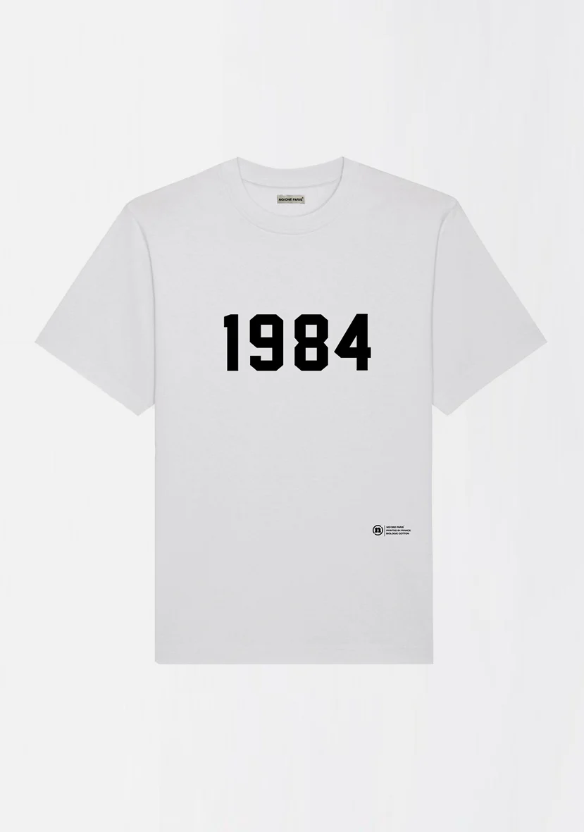 T-SHIRT NOIR OVERSIZE "1984" – Image 3