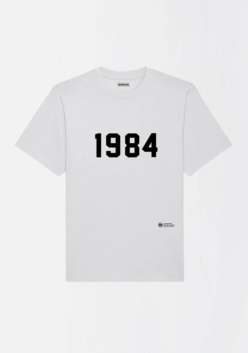 T-SHIRT BLANC OVERSIZE "1984"