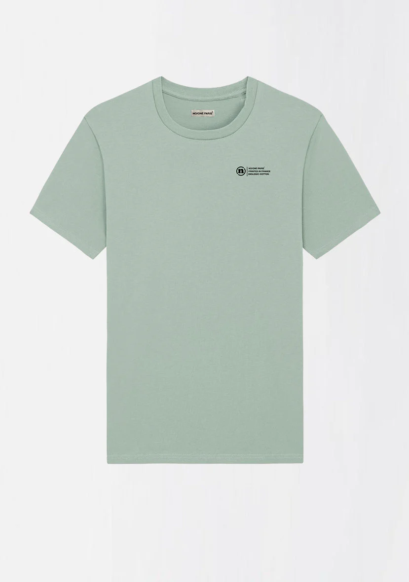 T-SHIRT BLEU PASTEL "THE LABEL" – Image 3