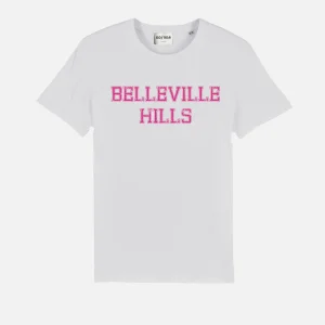 T-SHIRT "BELLEVILLE HILLS" TYPO ROSE