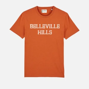 T-SHIRT ORANGE "BELLEVILLE HILLS" TYPO