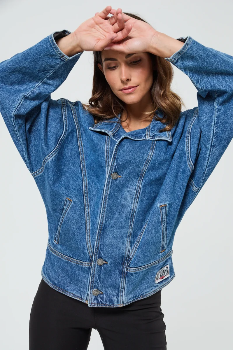 Veste Flana Vintage medium blue – Image 4