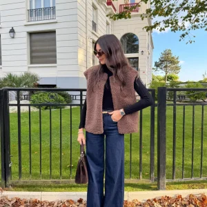 Veste mouton sans manches