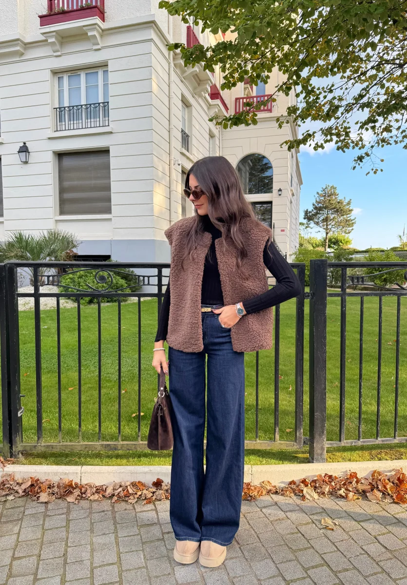 Veste mouton sans manches