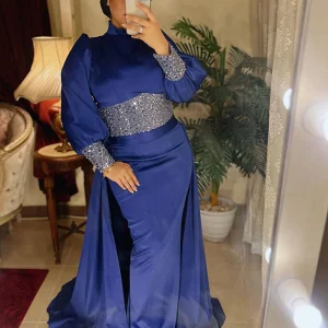 Robe De Soirée Sirène Bleu foncé