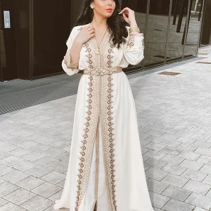 Robe Marocaine Blanc Broderie