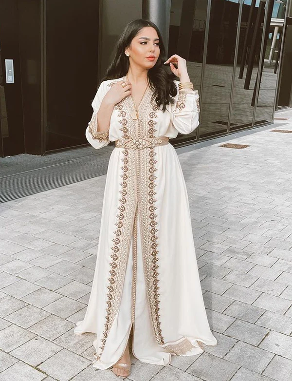 Robe Marocaine Blanc Broderie – Image 2