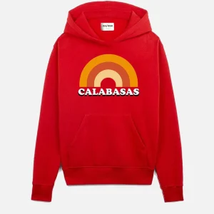 SWEAT ROUGE À CAPUCHE "CALABASAS"