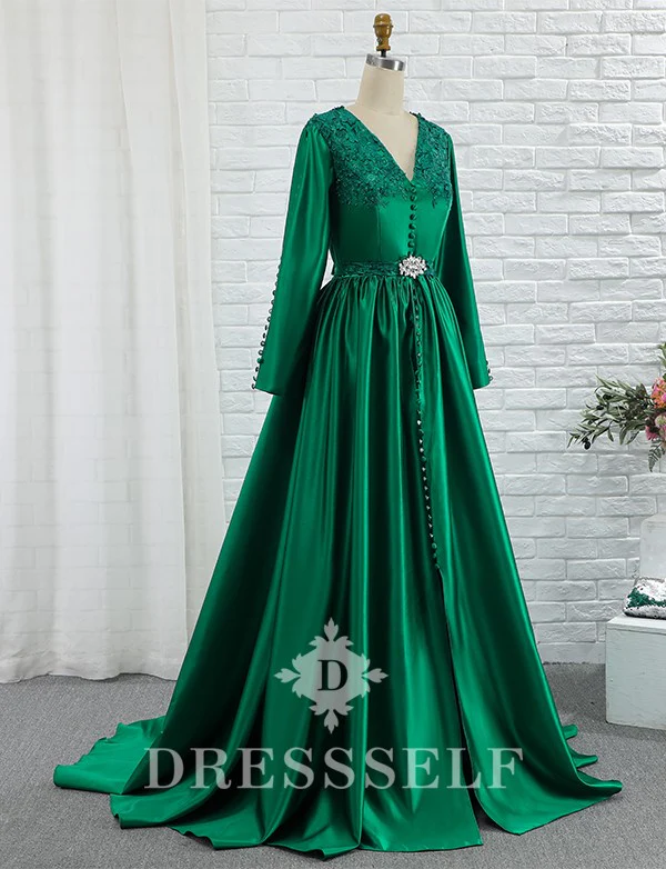 Caftan Robe de Mariage Vert – Image 3