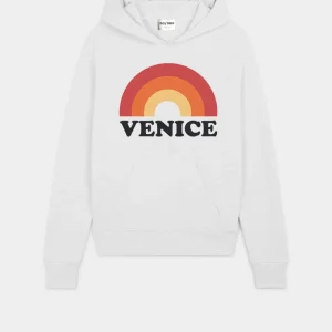 SWEAT BLANC À CAPUCHE "VENICE"