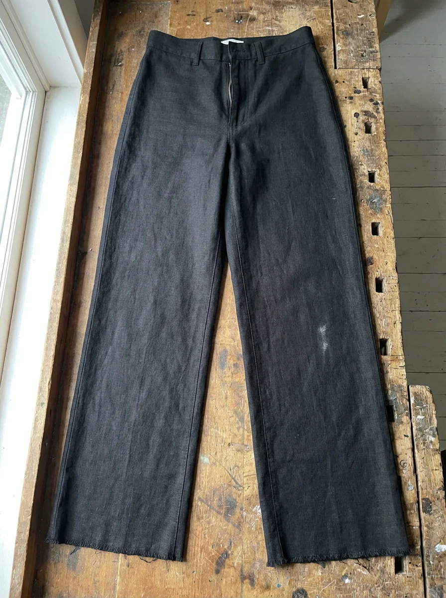 Condate Noir 100% Lin — Petit défaut (Produit Test) – Image 2